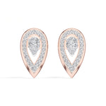Pear Halo Lab Grown Diamond Stud Selore Earrings