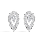 Pear Halo Lab Grown Diamond Stud Selore Earrings