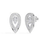 Pear Halo Lab Grown Diamond Stud Selore Earrings