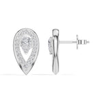 Pear Halo Lab Grown Diamond Stud Selore Earrings