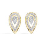 Pear Halo Lab Grown Diamond Stud Selore Earrings