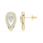 Pear Halo Lab Grown Diamond Stud Selore Earrings