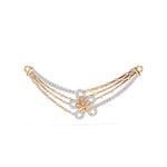 Rose Gold Cluster Layered Pave Round Lab Grown Diamond Korvix Mangalsutra