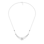 White Gold Cluster Layered Pave Round Lab Grown Diamond Korvix Mangalsutra