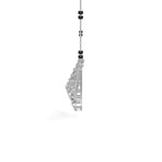 White Gold Cluster Layered Pave Round Lab Grown Diamond Korvix Mangalsutra