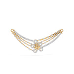 Yellow Gold Cluster Layered Pave Round Lab Grown Diamond Korvix Mangalsutra