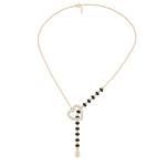 Rose Gold Heart Pave Drop Round Lab Grown Diamond Orvexa Mangalsutra