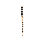 Rose Gold Heart Pave Drop Round Lab Grown Diamond Orvexa Mangalsutra