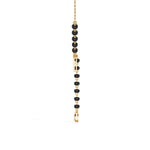 Yellow Gold Heart Pave Drop Round Lab Grown Diamond Orvexa Mangalsutra