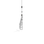 White Gold Multi Row Pave Round Lab Grown Diamond Vyxen Mangalsutra