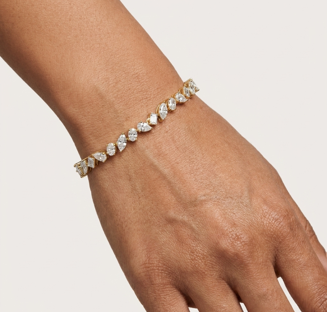 Gold 1Ct Mixed Shape Lab Grown Diamond Adriel Bracelet