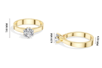 Round Tiger-Prong Solitaire Lab Grown Diamond Aldara Engagement Ring 