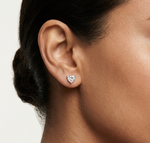 Gold 1 5Ct Heart Lab Grown Diamond Stud Earrings