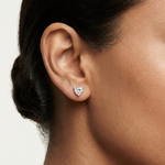 Gold 1 5Ct Heart Lab Grown Diamond Stud Earrings