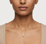 Gold Solitaire Emerald Round Lab Grown Diamond Arlo Pendant
