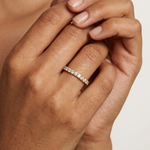 Gold Pave Eternity Prong Round Lab Grown Diamond Arvix Ring