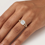 Gold 2 5Ct Cushion Pave Split Shank Lab Grown Diamond Aurelia Ring