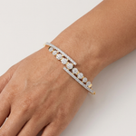 Gold 1Ct Pave Modern Round Lab Grown Diamond Avirex Bracelet