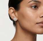 Gold 4Ct Cluster Halo Pear Lab Grown Diamond Avyelle Earring