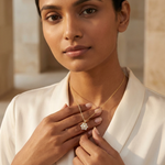 Gold Halo Round Lab Grown Diamond Avyne Pendant