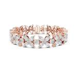 Gold 14Ct Marquise Floral Lab Grown Diamond Cami Bracelet