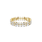 Gold 14Ct Marquise Floral Lab Grown Diamond Cami Bracelet