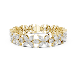 Gold 14Ct Marquise Floral Lab Grown Diamond Cami Bracelet