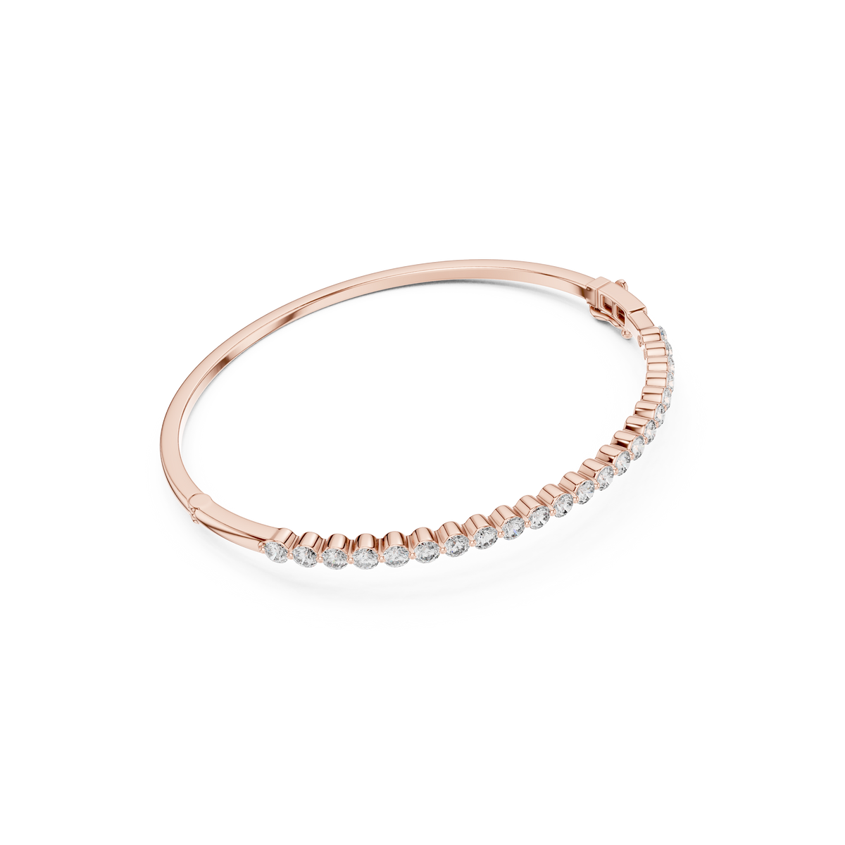 Gold 2Ct Round Classic Lab Grown Diamond Sandrine Bracelet