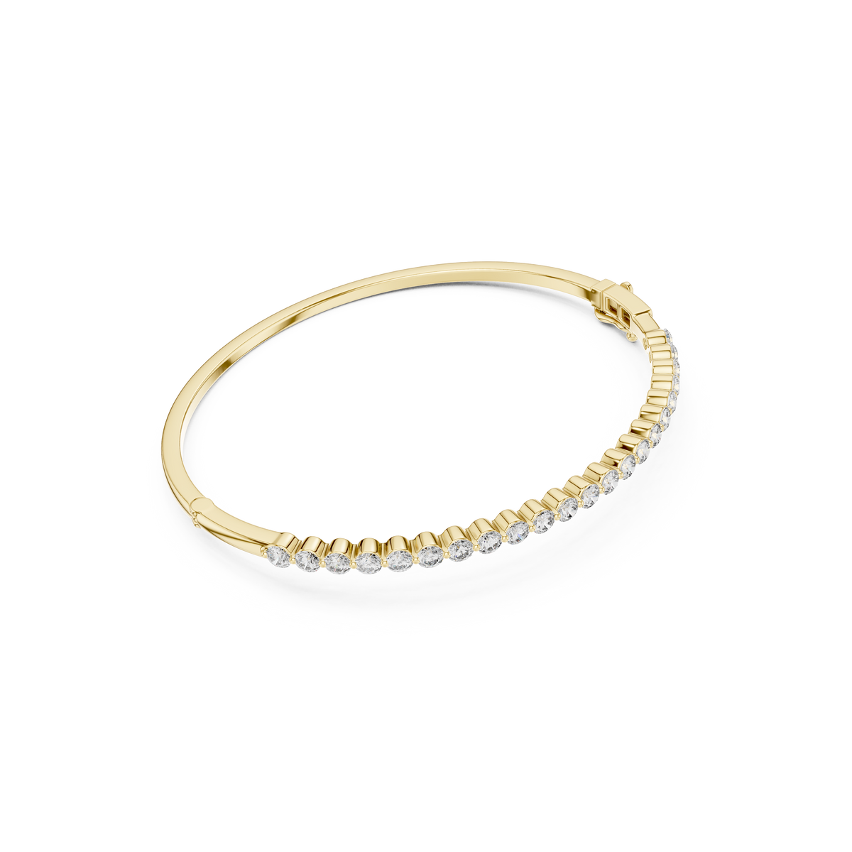 Gold 2Ct Round Classic Lab Grown Diamond Sandrine Bracelet