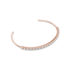Gold 2Ct Round Lab Grown Diamond Pierre Bracelet