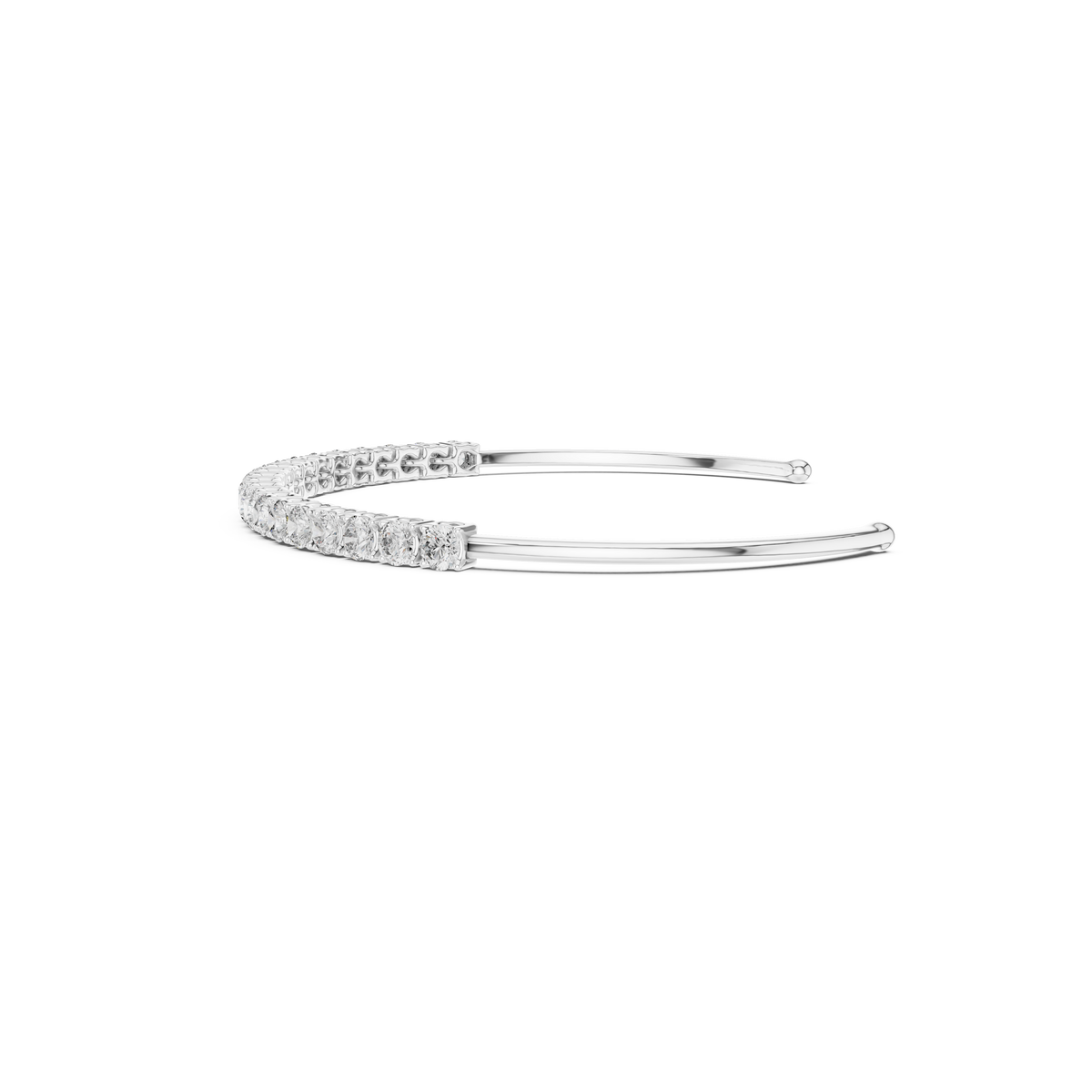 Gold 2Ct Round Lab Grown Diamond Pierre Bracelet