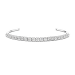 Gold 2Ct Round Lab Grown Diamond Pierre Bracelet
