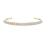 Gold 2Ct Round Lab Grown Diamond Pierre Bracelet