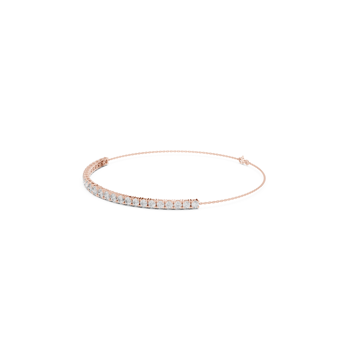 Gold 8Ct Round Lab Grown Diamond Yael Bracelet