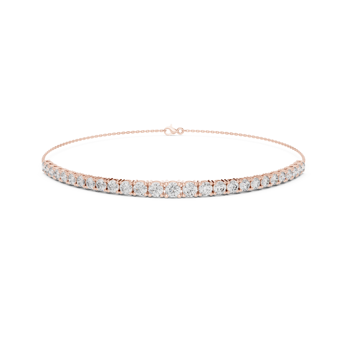 Gold 8Ct Round Lab Grown Diamond Yael Bracelet