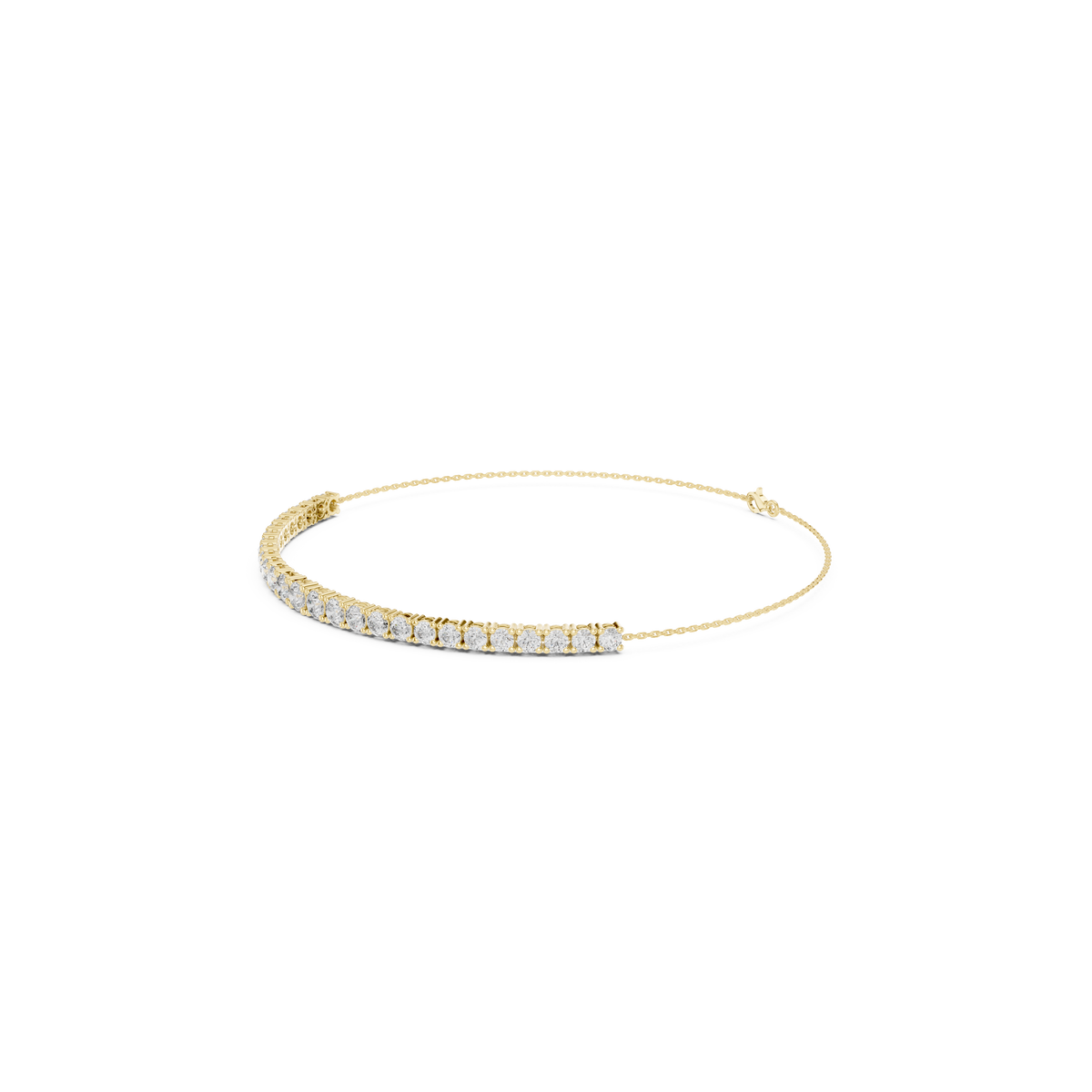 Gold 8Ct Round Lab Grown Diamond Yael Bracelet