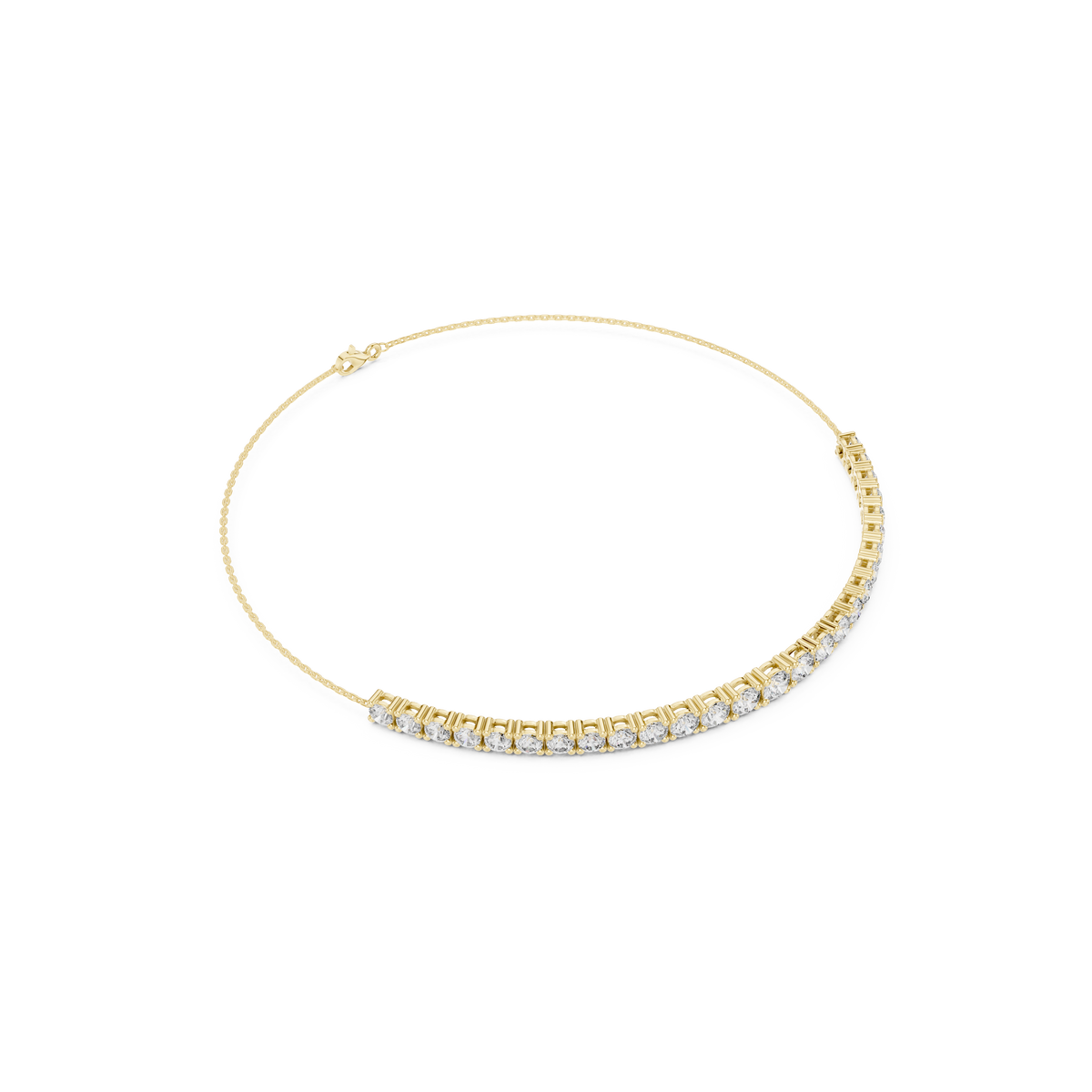 Gold 8Ct Round Lab Grown Diamond Yael Bracelet