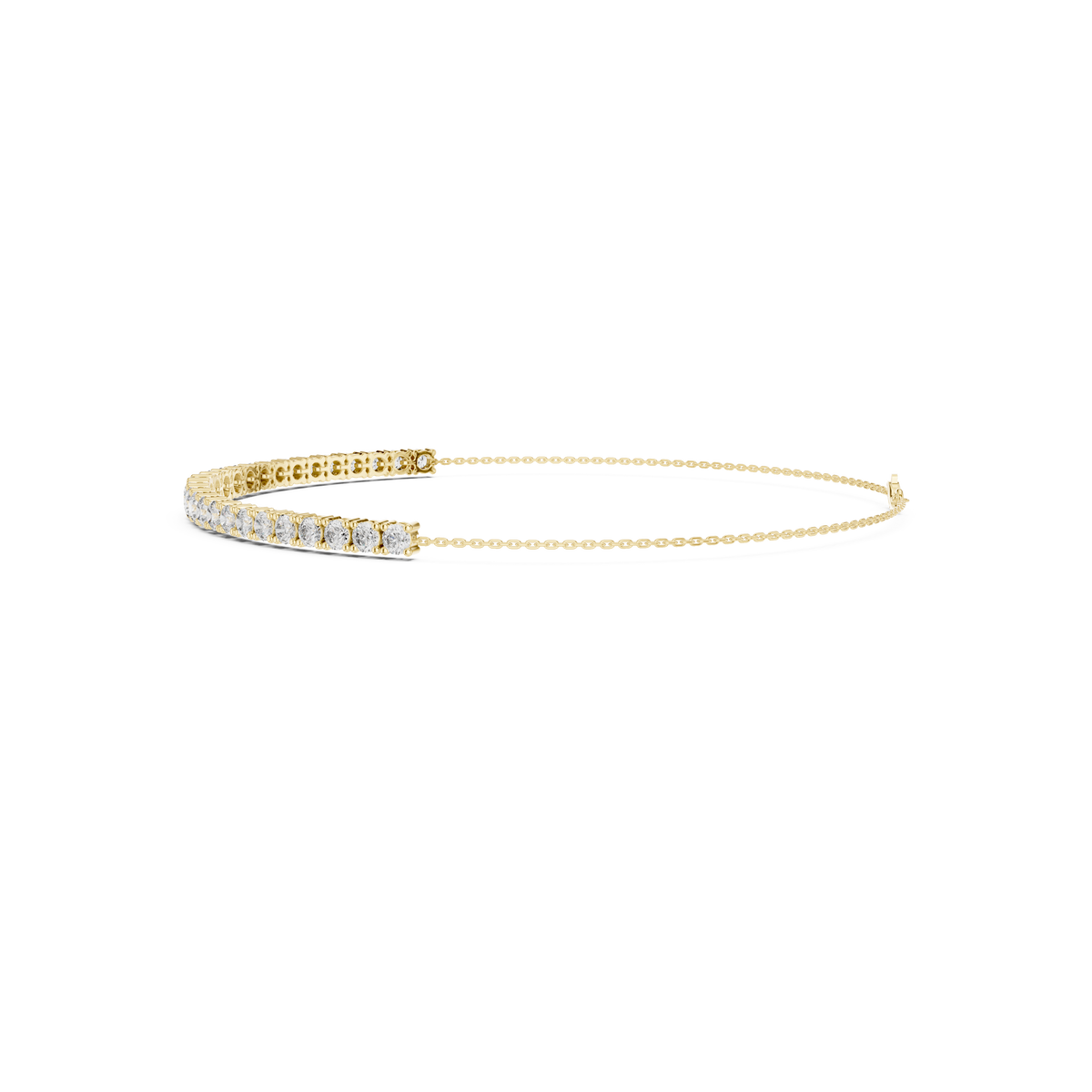 Gold 8Ct Round Lab Grown Diamond Yael Bracelet