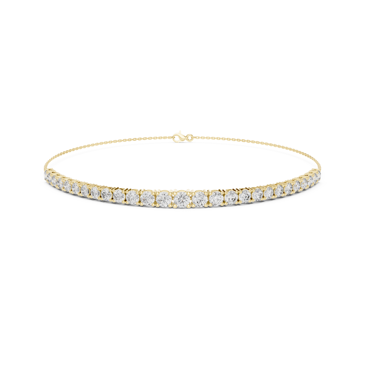 Gold 8Ct Round Lab Grown Diamond Yael Bracelet