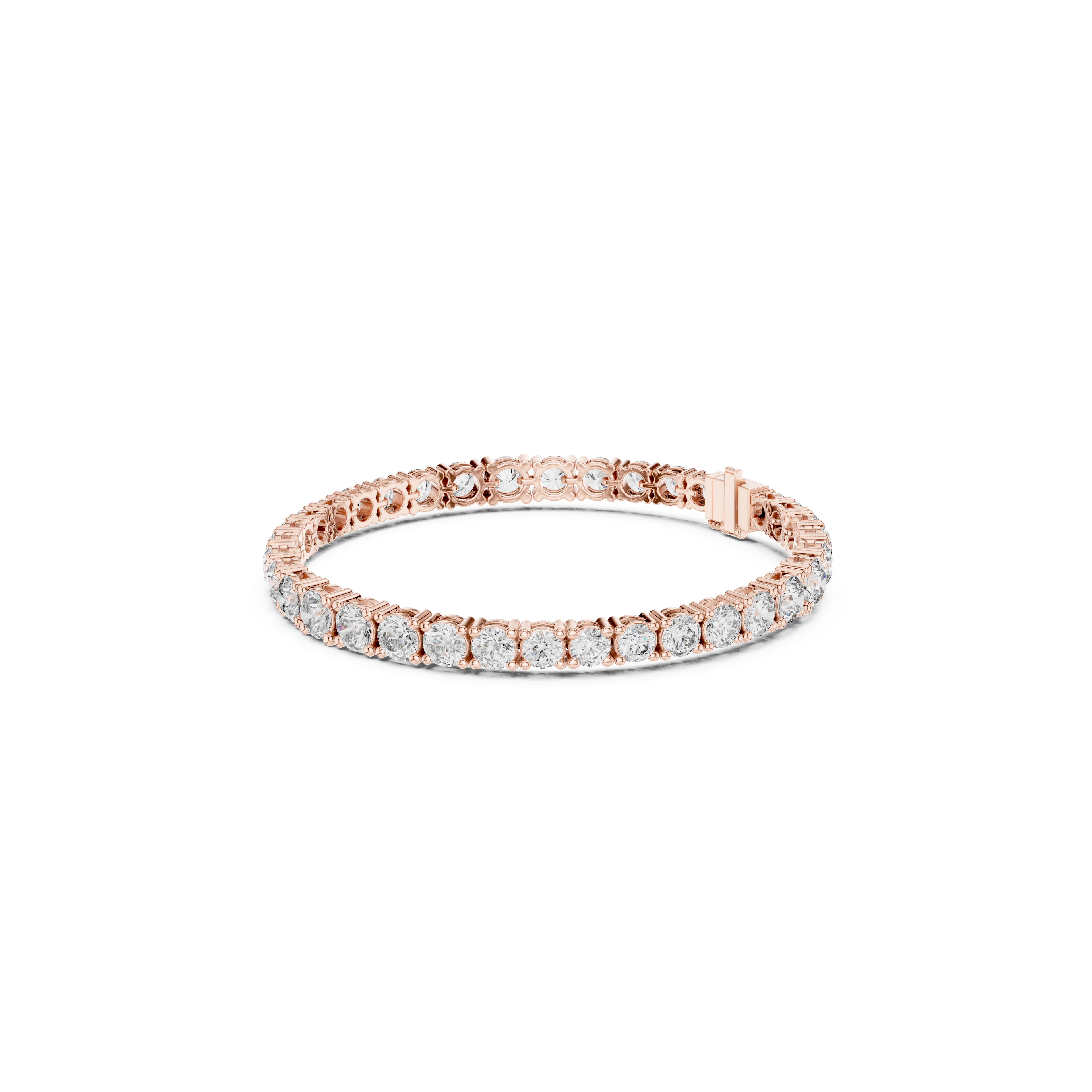 Gold 13 Ct Round Lab Grown Diamond Toine Bracelet