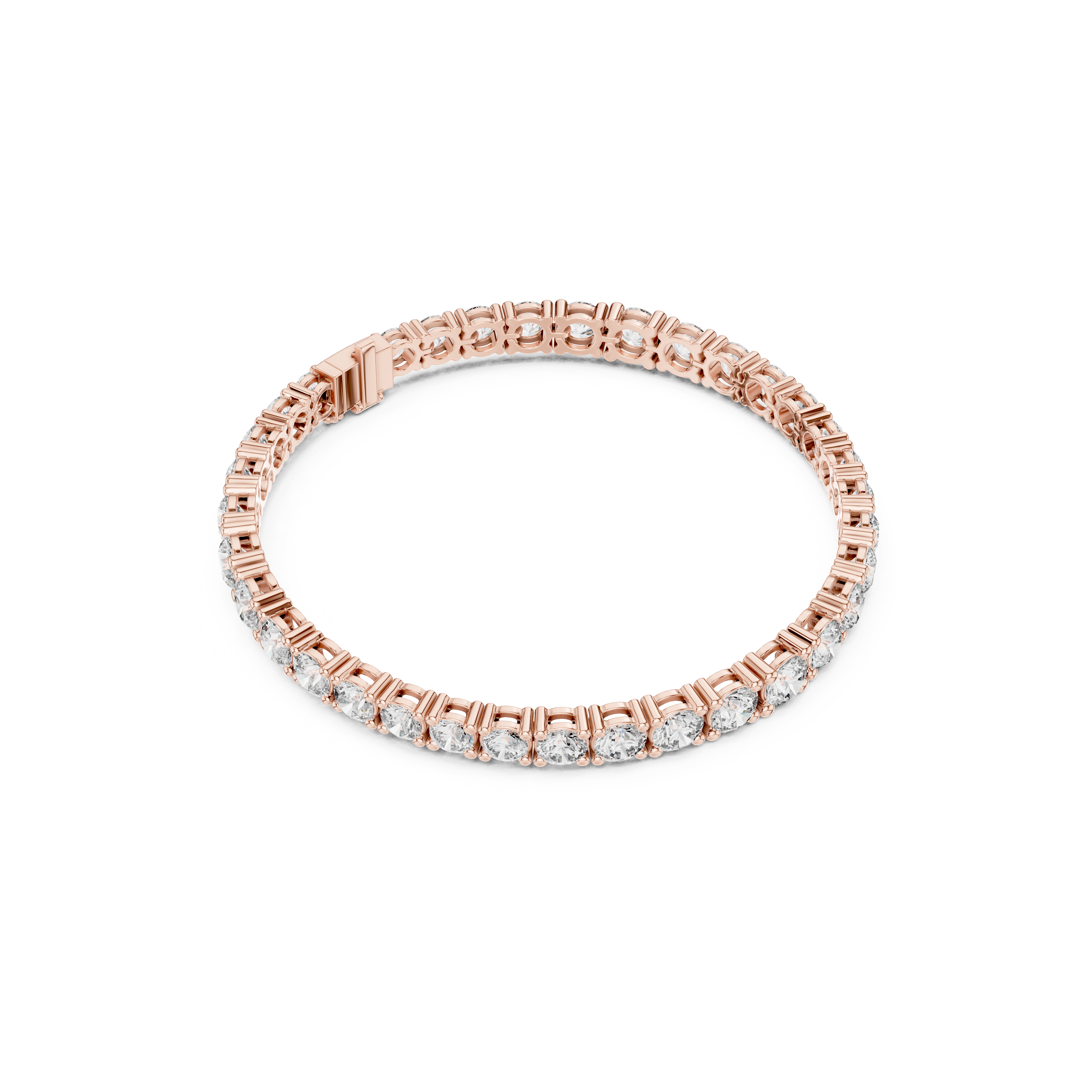 Gold 13 Ct Round Lab Grown Diamond Toine Bracelet