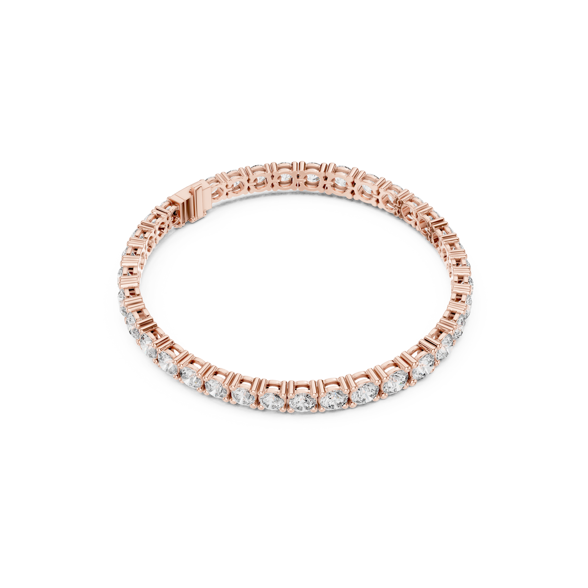 Gold 13 Ct Round Lab Grown Diamond Toine Bracelet