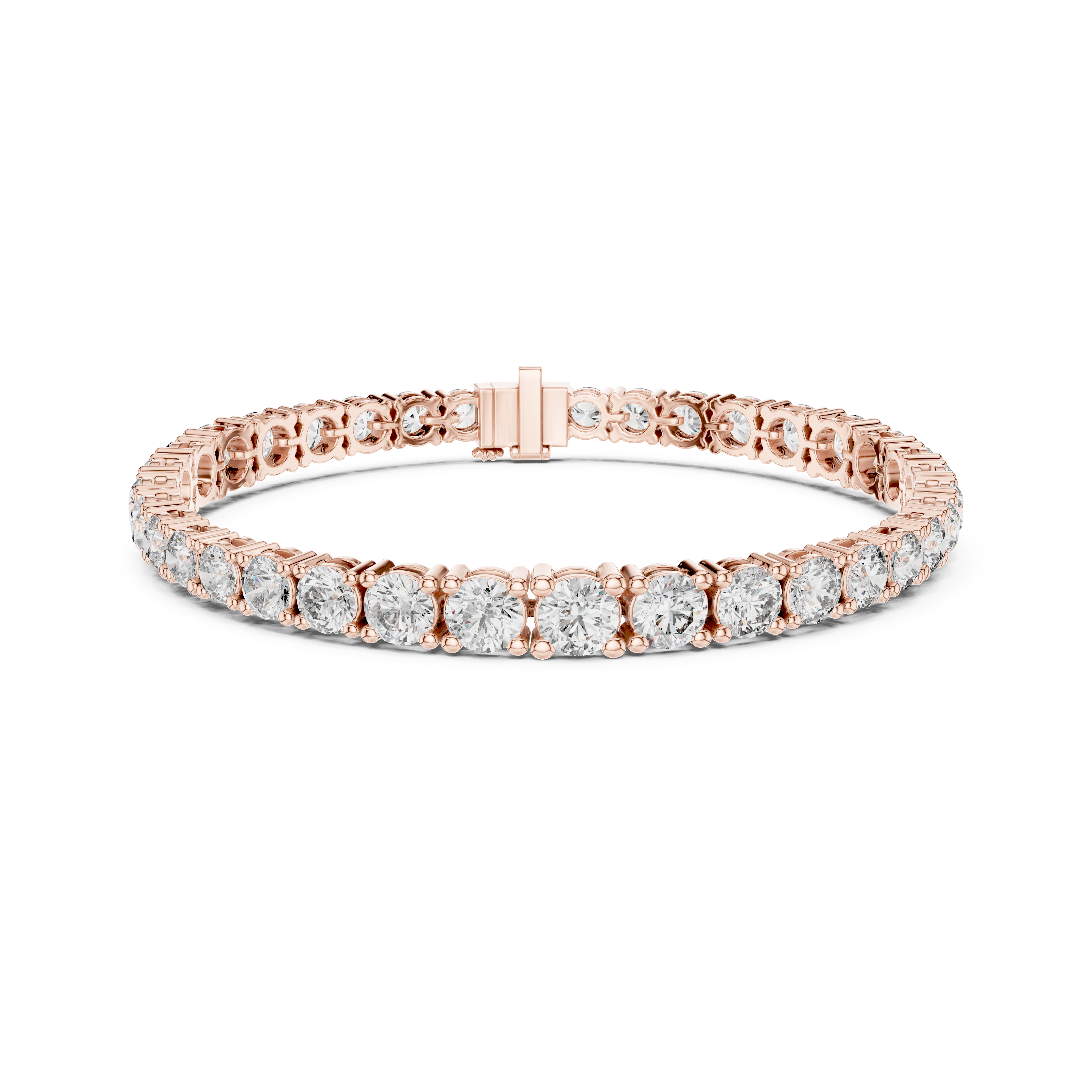Gold 13 Ct Round Lab Grown Diamond Toine Bracelet