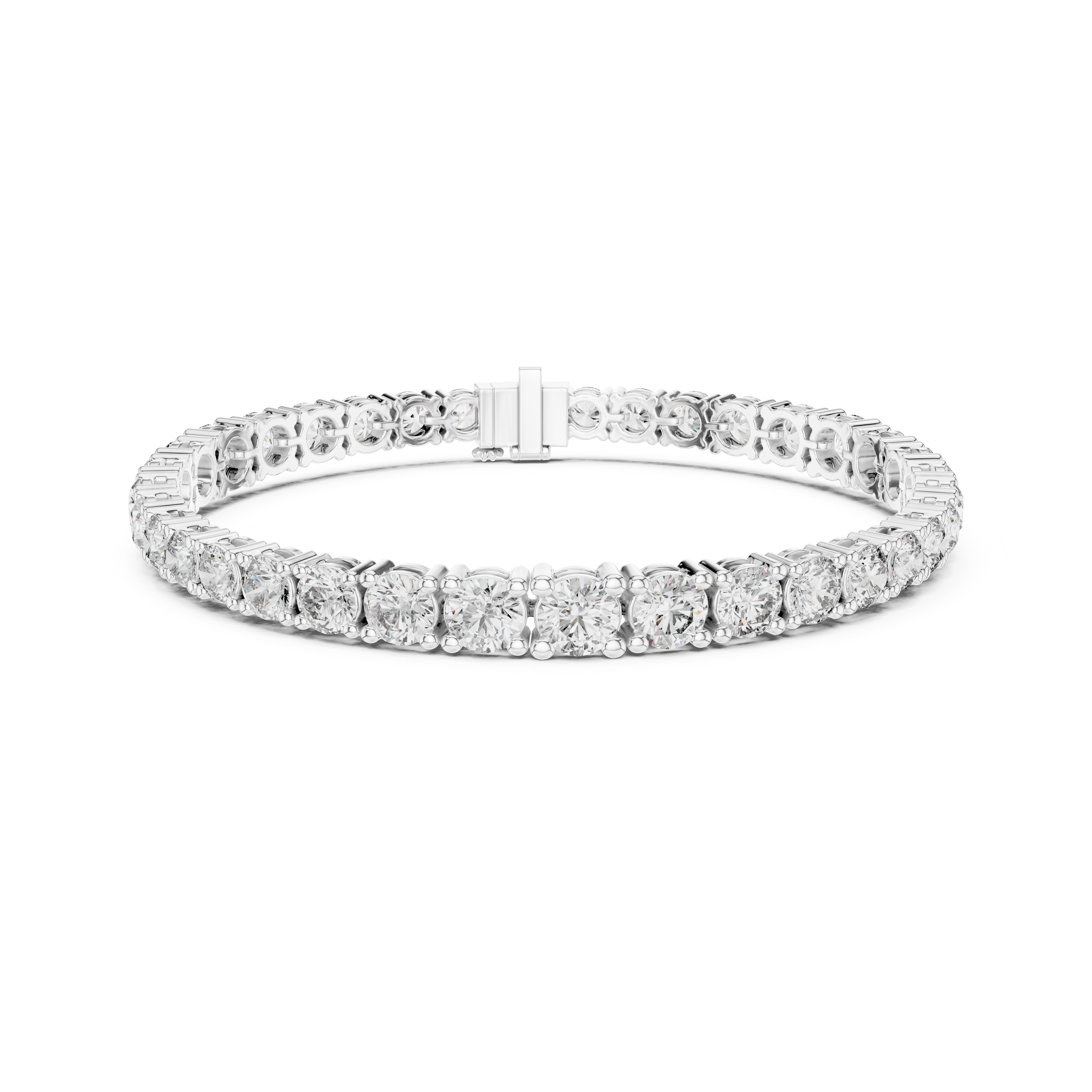 Gold 13 Ct Round Lab Grown Diamond Toine Bracelet