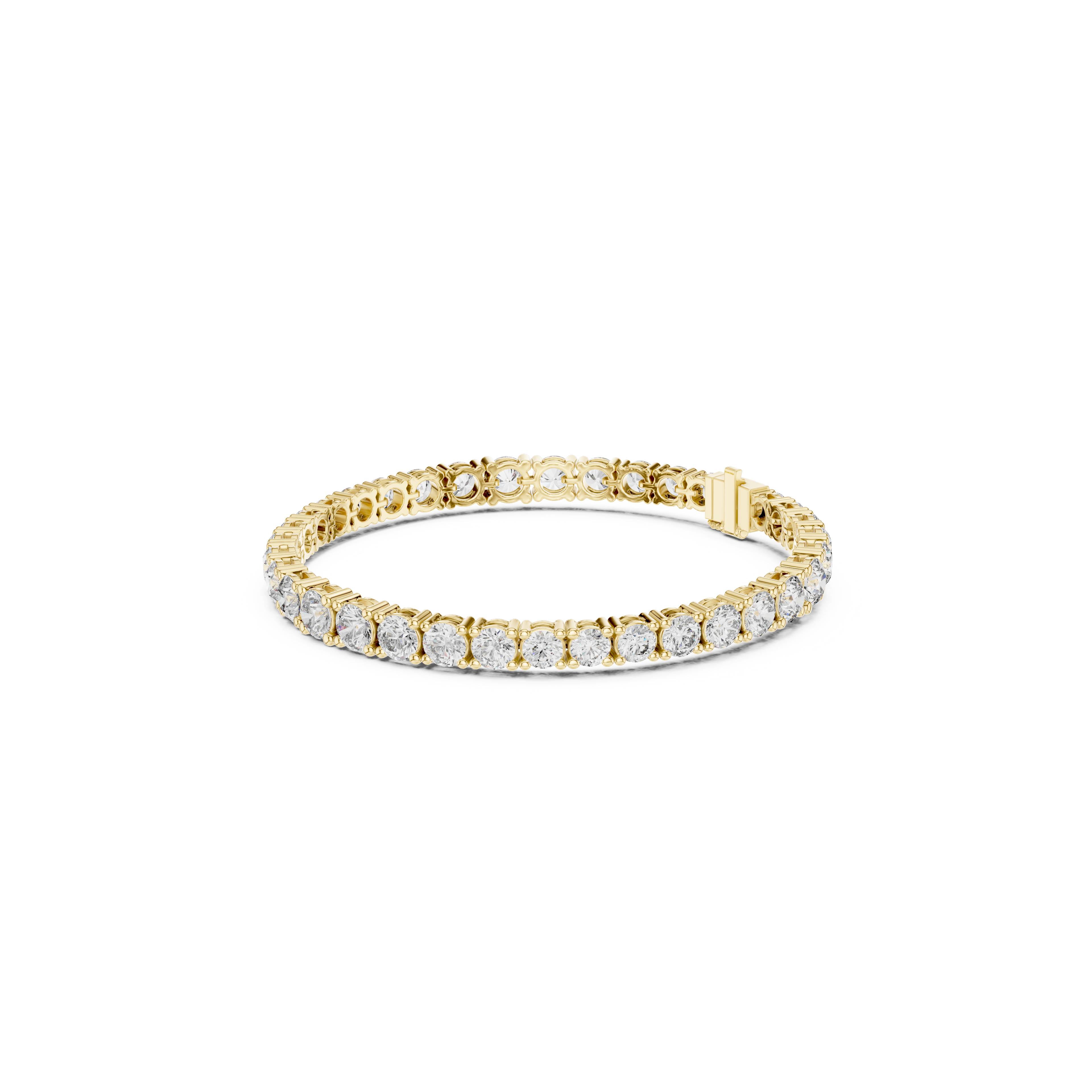 Gold 13 Ct Round Lab Grown Diamond Toine Bracelet