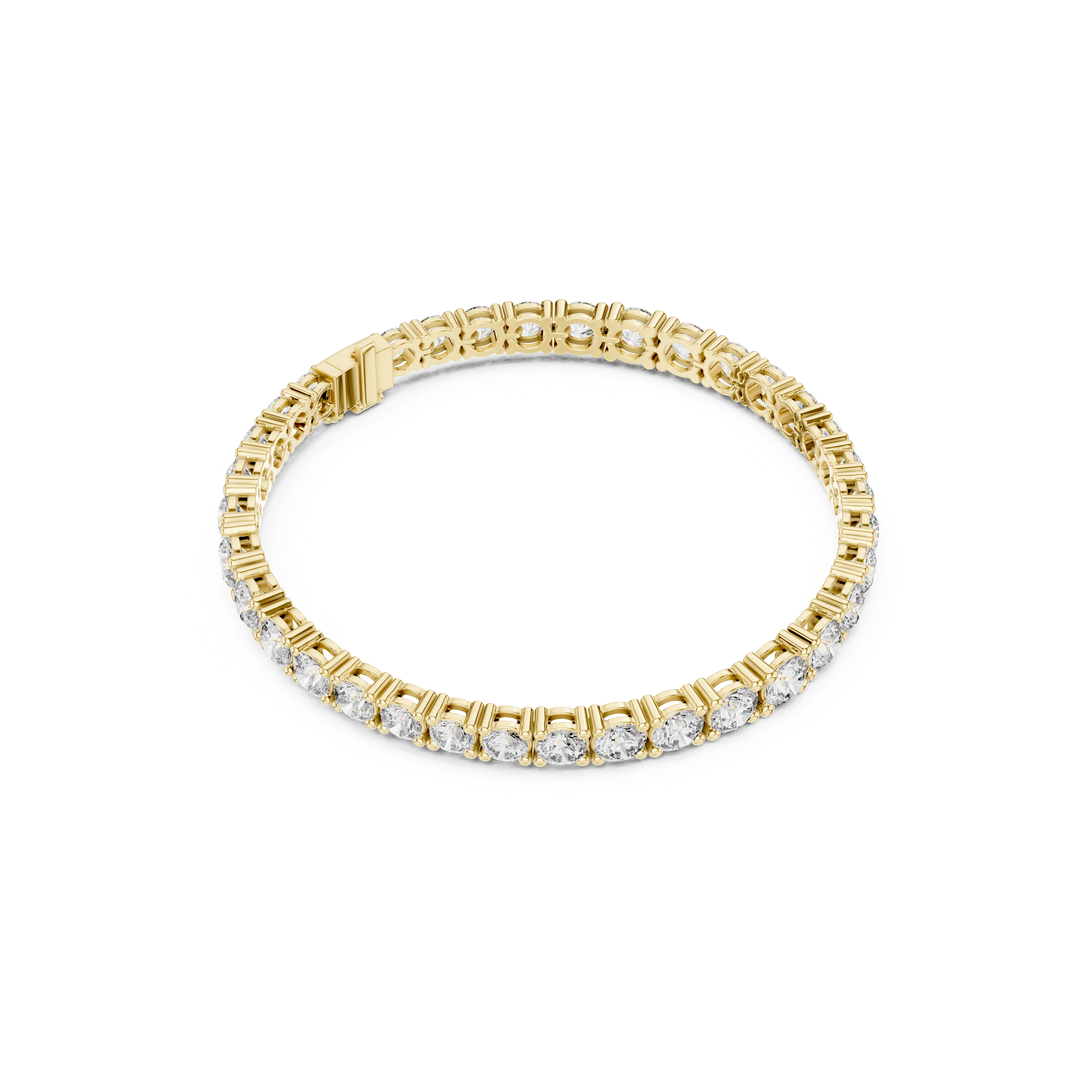 Gold 13 Ct Round Lab Grown Diamond Toine Bracelet