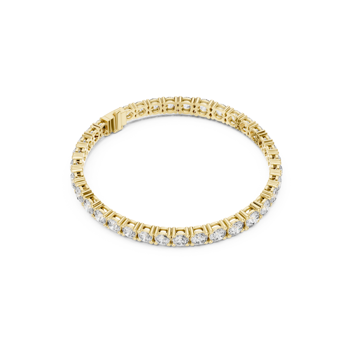 Gold 13 Ct Round Lab Grown Diamond Toine Bracelet