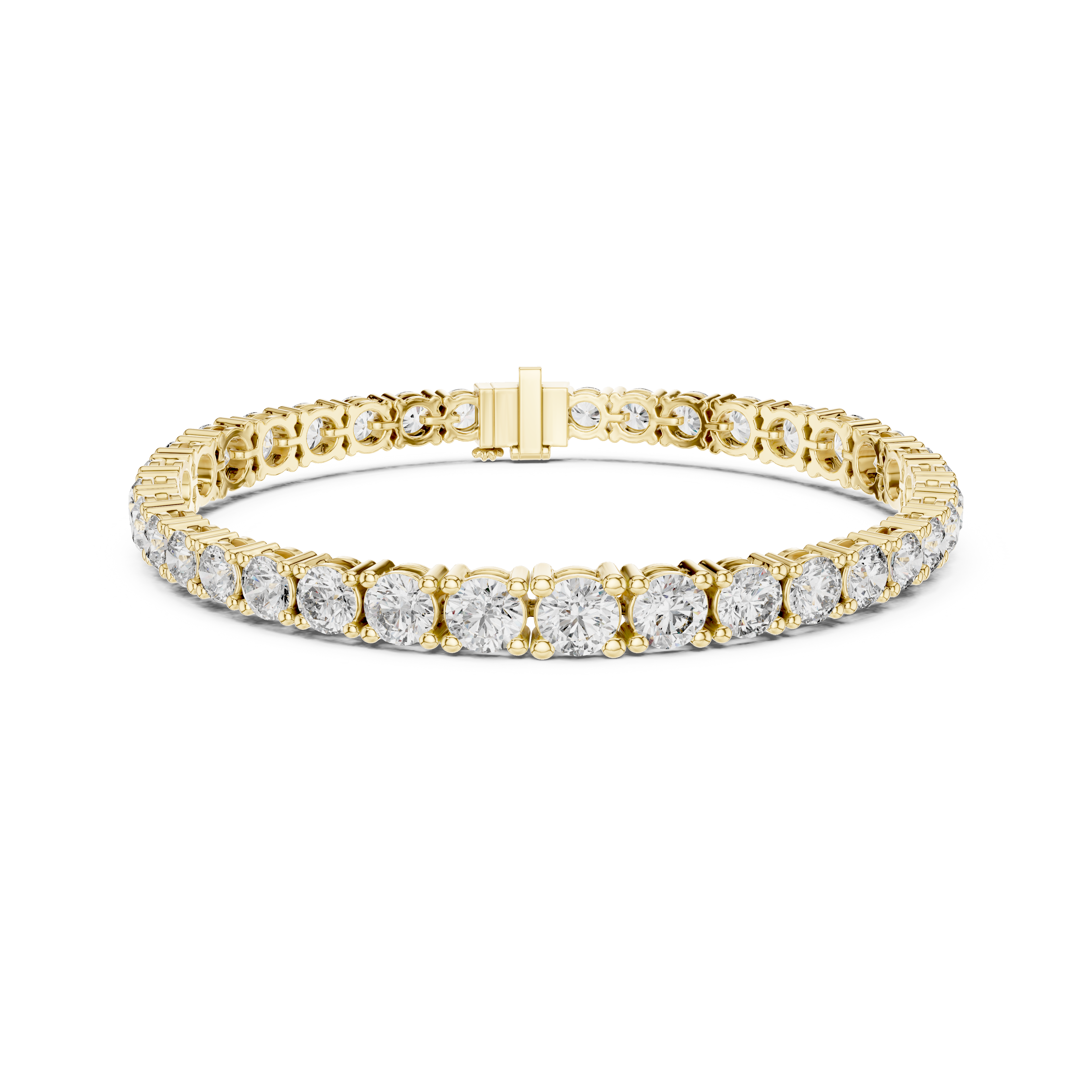 Gold 13 Ct Round Lab Grown Diamond Toine Bracelet