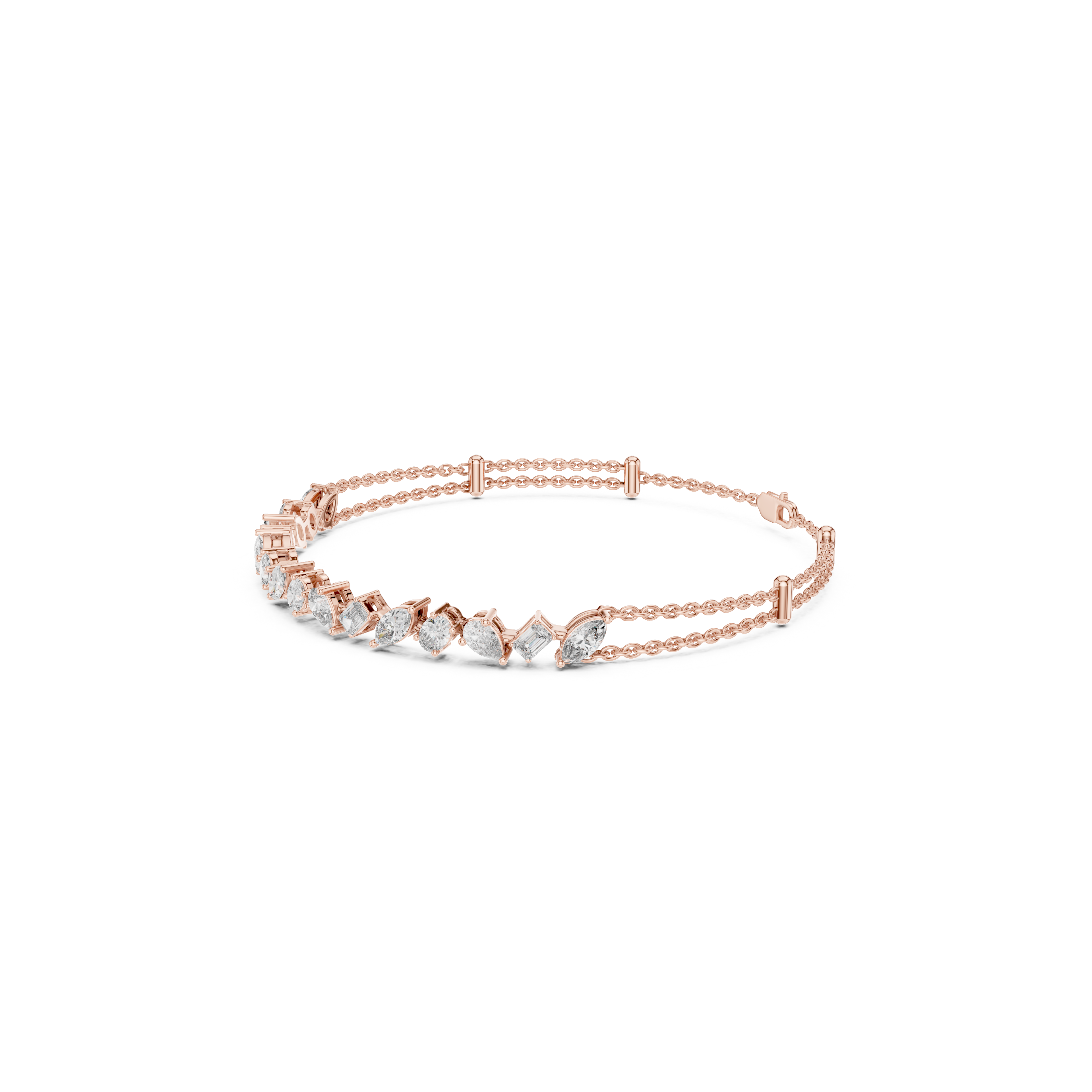 Gold 1Ct Mixed Shape Lab Grown Diamond Adriel Bracelet