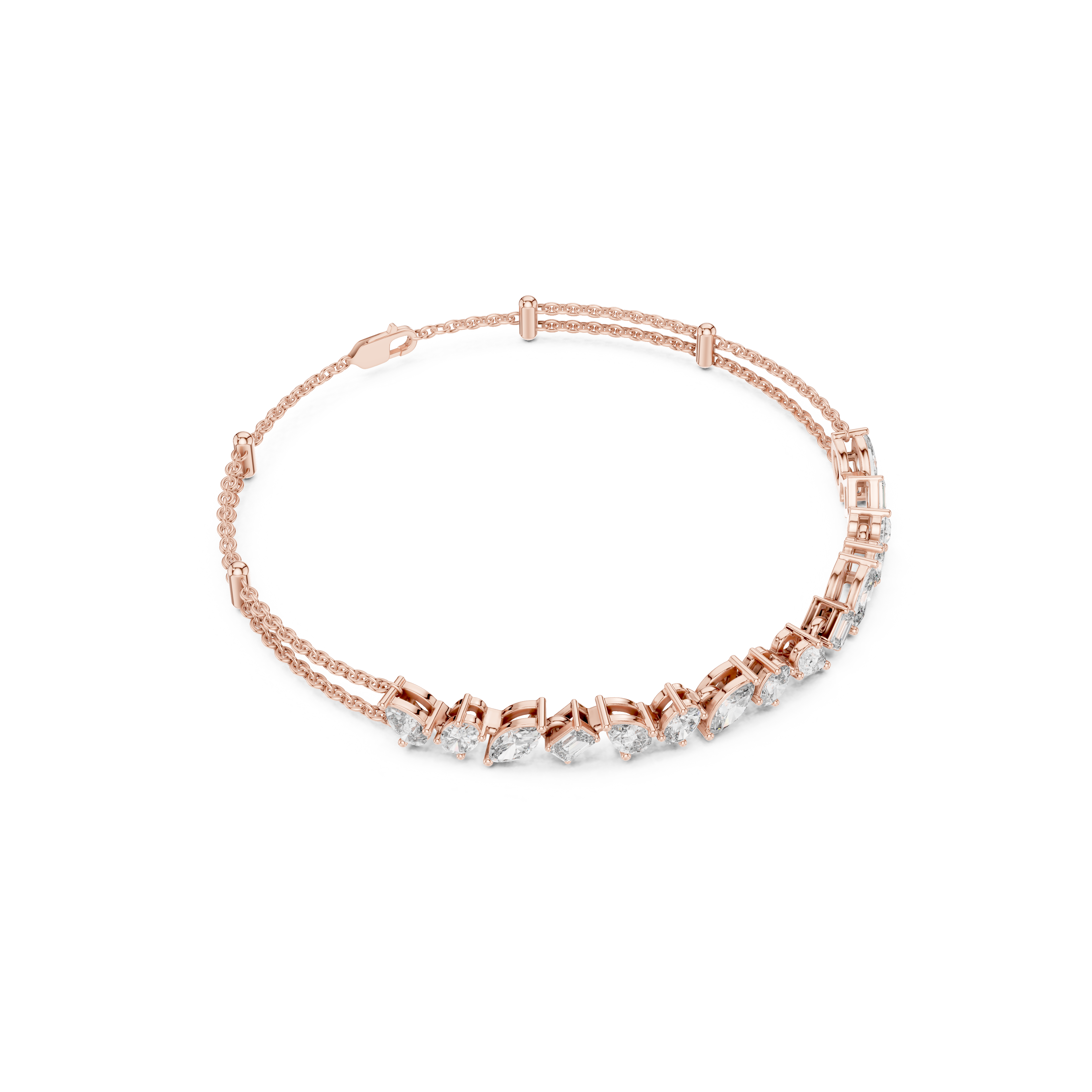 Gold 1Ct Mixed Shape Lab Grown Diamond Adriel Bracelet